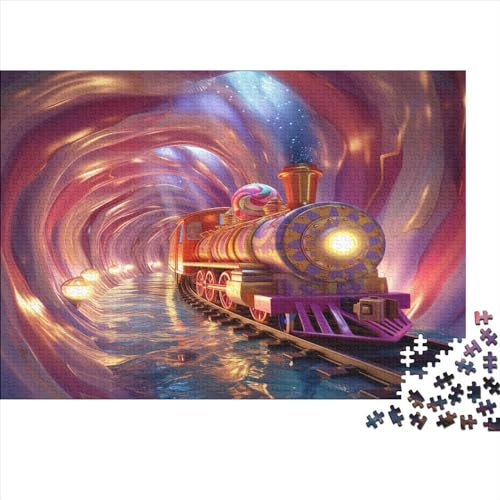 Puzzle 1000 Teile Train Starry Night Puzzles Für Erwachsene Klassische Puzzles 1000 Teile Erwachsene Puzzles Schwer Erwachsene 1000 Teile 1000pcs (75x50cm) von JUXINGABC