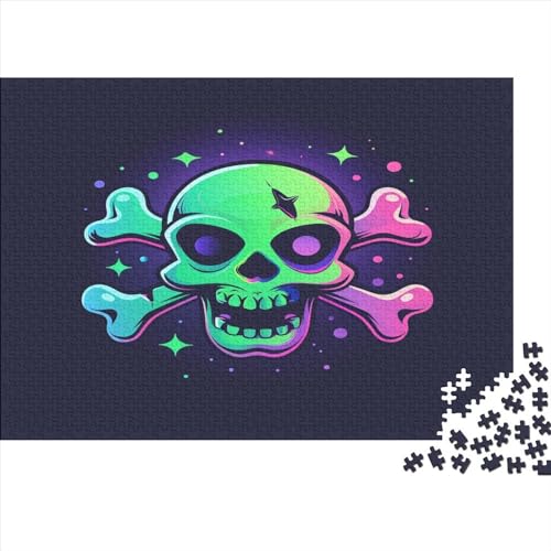 Puzzle 1000 Teile fluoreszierender Totenkopf Puzzles Für Erwachsene Klassische Puzzles 1000 Teile Erwachsene Puzzles Schwer Erwachsene 1000 Teile 1000pcs (75x50cm) von JUXINGABC