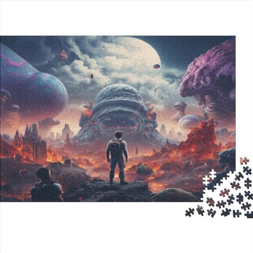 Puzzle 300 Teile, Astronaut, Planet Collection, Geschicklichkeitsspiel Für Die Ganze Familie, Erwachsenenpuzzle Ab 14 Jahren - Holzpuzzle 300pcs (40x28cm) von JUXINGABC