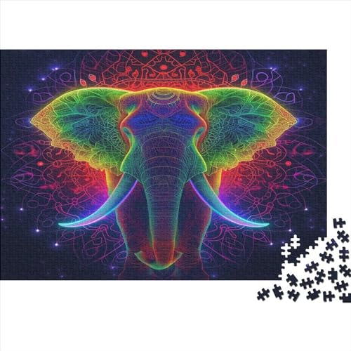 Puzzle 300 Teile, Elefant Collection, Geschicklichkeitsspiel Für Die Ganze Familie, Erwachsenenpuzzle Ab 14 Jahren - Holzpuzzle 300pcs (40x28cm) von JUXINGABC