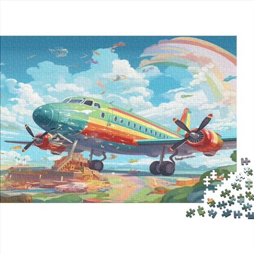 Puzzle 300 Teile, Flugzeugthema Collection, Geschicklichkeitsspiel Für Die Ganze Familie, Erwachsenenpuzzle Ab 14 Jahren - Holzpuzzle 300pcs (40x28cm) von JUXINGABC