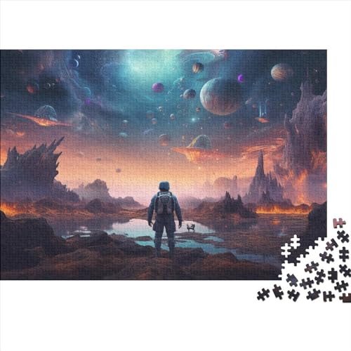 Puzzle 300 Teile - Astronaut, Planet - Puzzle Für Erwachsene, [Exklusiv] 300pcs (40x28cm) - Holzpuzzle von JUXINGABC