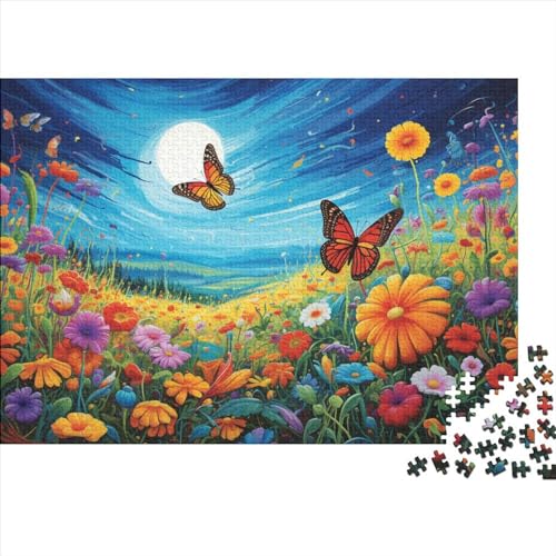 Puzzle 300 Teile - Butterflies and Blumen - Puzzle Für Erwachsene, [Exklusiv] 300pcs (40x28cm) von JUXINGABC