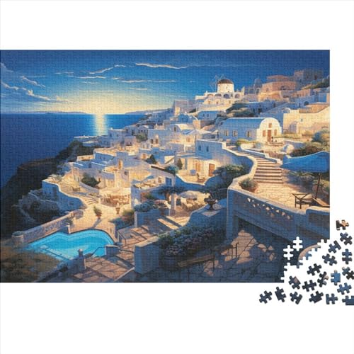 Puzzle 300 Teile Santorini, Griechenland Puzzles Für Erwachsene Klassische Puzzles 300 Teile Erwachsene Puzzles Schwer Erwachsene 300 Teile 300pcs (40x28cm) von JUXINGABC