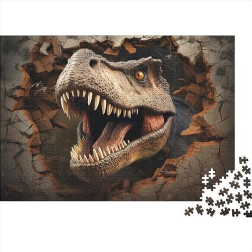 Puzzle 500 Teile, 3D-Dinosaurierier Collection, Geschicklichkeitsspiel Für Die Ganze Familie, Erwachsenenpuzzle Ab 14 Jahren - Holzpuzzle 500pcs (52x38cm) von JUXINGABC