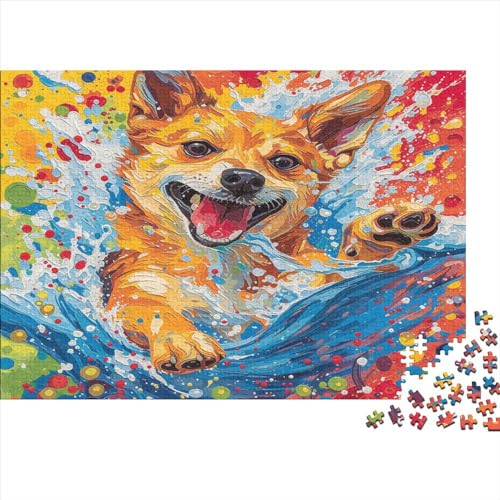 Puzzle 500 Teile, Cute Hund Collection, Geschicklichkeitsspiel Für Die Ganze Familie, Erwachsenenpuzzle Ab 14 Jahren - Holzpuzzle 500pcs (52x38cm) von JUXINGABC