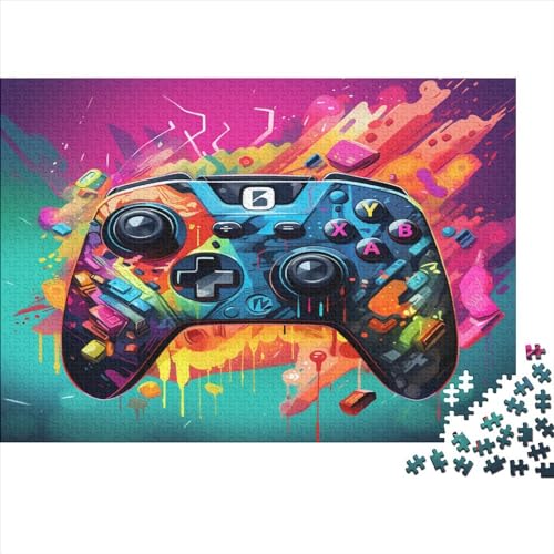 Puzzle 500 Teile, Gamer Printed Multi-Color Collection, Geschicklichkeitsspiel Für Die Ganze Familie, Erwachsenenpuzzle Ab 14 Jahren - Holzpuzzle 500pcs (52x38cm) von JUXINGABC