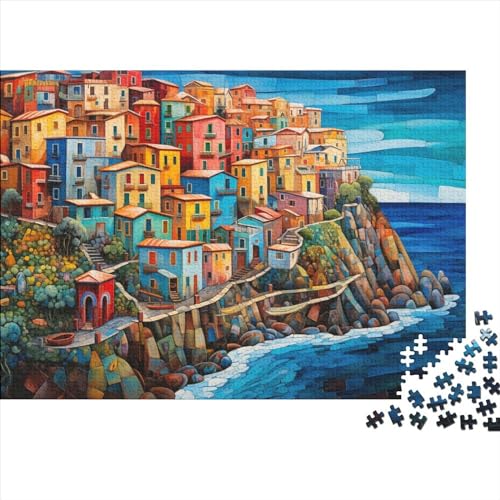 Puzzle 500 Teile,Puzzle Erwachsene, Impossible Puzzle, Geschicklichkeitsspiel Für Die Ganze Familie,Puzzle Farbenfrohes Legespiel - Griechisches Ägäisches Meer.Home Dekoration Puzzle 500pcs (52x38cm) von JUXINGABC