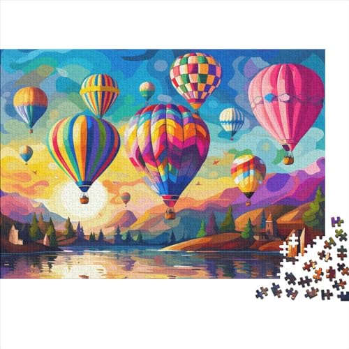 Puzzle 500 Teile,Puzzle Erwachsene, Impossible Puzzle, Geschicklichkeitsspiel Für Die Ganze Familie,Puzzle Farbenfrohes Legespiel - Heißluftballon Colourful Landscape.Home Dekoration Puzzle 500pcs von JUXINGABC