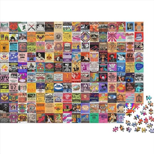 Retro-Kunst 500 Stück Puzzles Für Erwachsene Teenager Stress Abbauen Familien-Puzzlespiel Mit Poster in 500-teiliges Puzzle Lernspiel Spielzeug Geschenk Puzzel 500pcs (52x38cm) von JUXINGABC