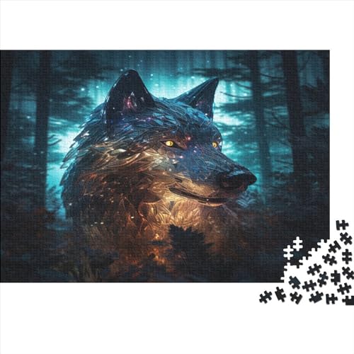 Wolf 1000 Teile Hölzern Puzzle 1000pcs (75x50cm) von JUXINGABC