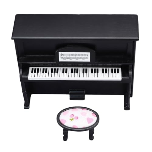 JUYAXIN Piano Spielzeug Figur Modell Realistische Vintage Instrument Puppenhäuser Pretend Girls Vintage Instrument Garten Spielzeug von JUYAXIN