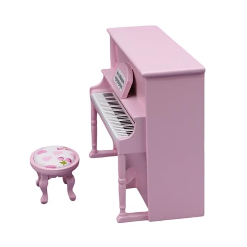 JUYAXIN Piano Spielzeug Figur Modell Realistische Vintage Instrument Puppenhäuser Pretend Girls Vintage Instrument Garten Spielzeug von JUYAXIN