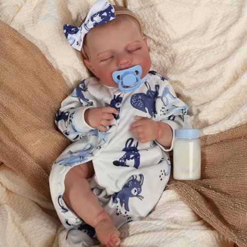 JUYOUYI Reborn Baby Dolls 18 Inch Realistic Vinyl Full Body Anatomically Correct JUYOUYI Reborn Baby Dolls 18 Inch Realistic Vinyl Full Body Anatomically Correct von JUYOUYI