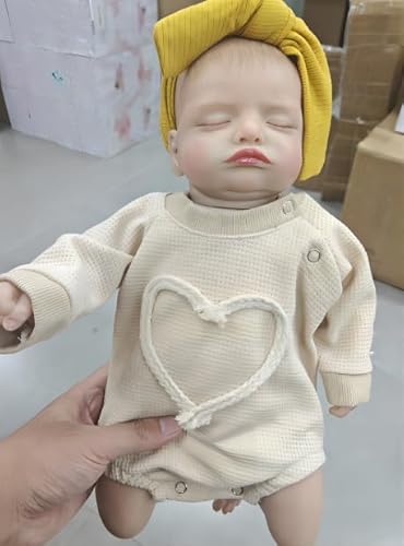 JUYOUYI Reborn Baby Puppen, 18 Zoll Neugeborenes Baby Puppen weichen Stoff Körper Geschenk für Kinder ab 3 Jahren von JUYOUYI