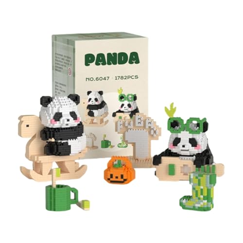 JVAVNE 2 IN 1 Panda Birds Mini Building Blocks Set, Panda Cute Animals Mini Building Toy Bricks Kit, Panda Micro Building Blocks Set for Adults Children Boys Girls, Decor Gift Idea, 1782PCS von JVAVNE