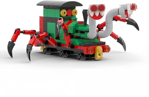 JVAVNE Choo Choo Charles Horror Spinnenzug Bausteine ​​Set 190 Teile, Charles Zug Klemmbausteine ​​Modell Spielzeug, Sammlerstück Verfolgungsjagd Bausatz Spielzeug für Erwachsene Jugendliche von JVAVNE