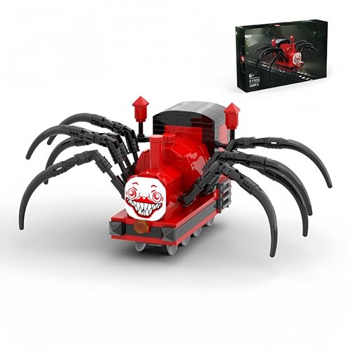 JVAVNE Choo Choo Charles Horror Spinnenzug Bausteine ​​Set 259 Teile, Charles Zug Klemmbausteine ​​Modell Spielzeug, Sammlerstück Verfolgungsjagd Bausatz Spielzeug für Erwachsene Jugendliche von JVAVNE