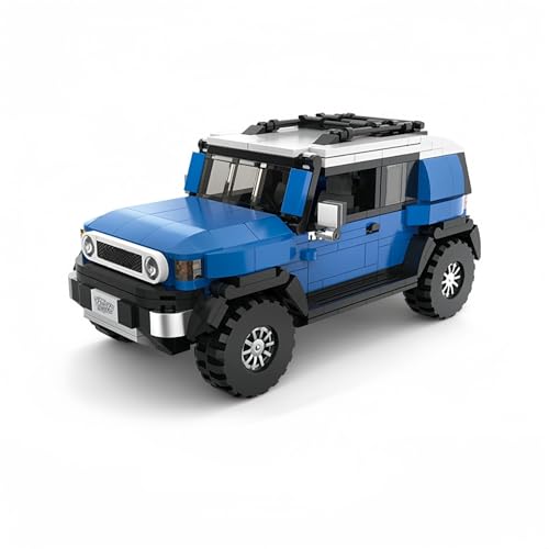 JVAVNE Geländewagen Bausteine Set, Mini Rennwagen mit Vitrine 420 Teile, MOC Modularer Geländewagen Spielzeugbaukasten, Konstruktionsspielzeug für Erwachsene Kinder, Ideal Dekoration Geschenk von JVAVNE