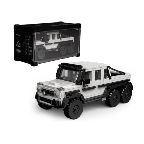 JVAVNE Geländewagen Bausteine Set, Mini Sportwagen mit Vitrine 420 Teile, MOC Modulares Geländewagen Spielzeug Klemmbausteine Bausatz Kompatibel Konstruktions Spielzeug Geschenk für Erwachsene Kinder von JVAVNE