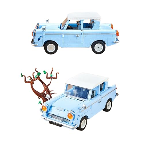 JVAVNE Harry Magische Welt Flug Auto Petter Klemmbausteine Set, 1390 Teile Retro Super Sportwagen Bausteine Bausatz, Rennwagen Kompatibel Modell Spielzeug Geschenk Dekor für Erwachsene Jugendliche von JVAVNE