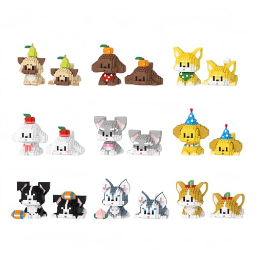 JVAVNE Ideas Hunde Bausteine Set, 3519 Teile Creator 2 In 1 Entzückender Welpe für Tier Hundeliebhaber, Sammlerstück Mops Pudel Collie Husky Corgi, Heimdeko Bausatz Spielzeug für Kinder Erwachsene von JVAVNE