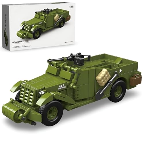 JVAVNE M6 M3A1 Aufklärungsfahrzeug Bausteine, WW2 Militär Panzer Klemmbausteine, Militär Gepanzertes Fahrzeug Bausteine Modell, Geschenke für Erwachsene und Militärfans, 300 Teile JVAVNE M6 M3A1 Aufklärungsfahrzeug Bausteine, WW2 Militär Panzer Klemmbausteine, Militär Gepanzertes Fahrzeug Bausteine Modell, Geschenke für Erwachsene und Militärfans, 300 Teile von JVAVNE