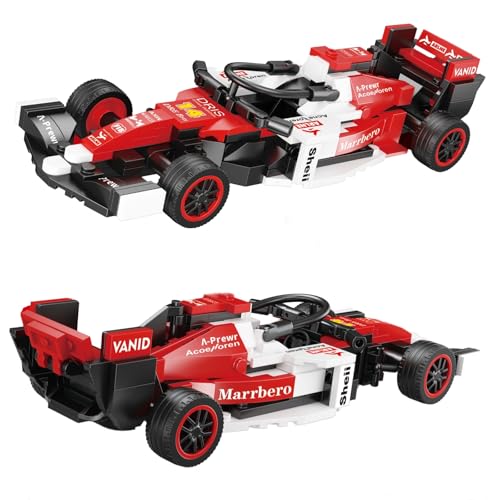 JVAVNE MOC Rennwagen Bausteine, F1 Rennwagen Klemmbausteine für Erwachsene, F1 Sportwagen Bausteine Sammlung, Geschenke für Kinder und Erwachsene (238 Teile) von JVAVNE