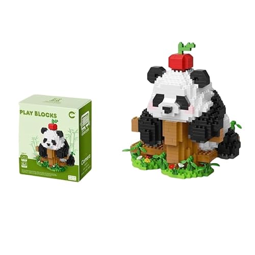 JVAVNE Panda Mini Bausteine Set, Creator Panda Niedlich Tiere Klemmbausteine Spielzeug Kit 1006 Teile, Panda Micro Bausatz Modell Set für Erwachsene Kinder, Kreative Heim Büro Deko Geschenkidee von JVAVNE