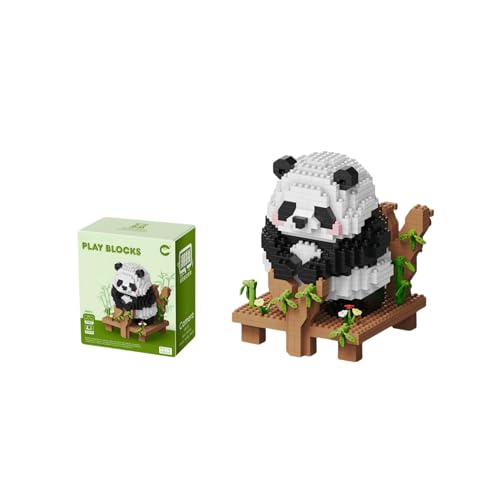 JVAVNE Panda Mini Bausteine Set, Creator Panda Niedlich Tiere Klemmbausteine Spielzeug Kit 802 Teile, Panda Micro Bausatz Modell Set für Erwachsene Kinder, Kreative Heim Büro Deko Geschenkidee von JVAVNE