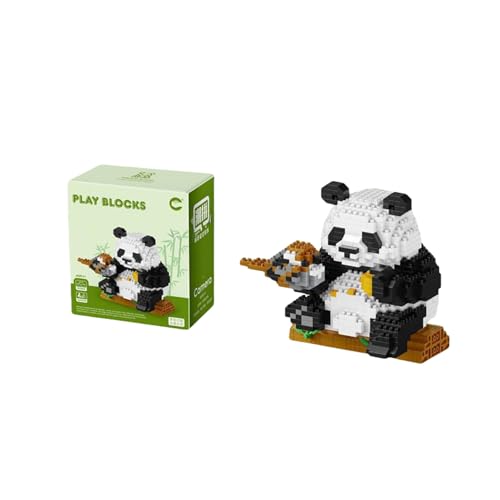 JVAVNE Panda Mini Bausteine Set, Creator Panda Niedlich Tiere Klemmbausteine Spielzeug Kit 880+ Teile, Panda Micro Bausatz Modell Set für Erwachsene Kinder, Kreative Heim Büro Deko Geschenkidee von JVAVNE