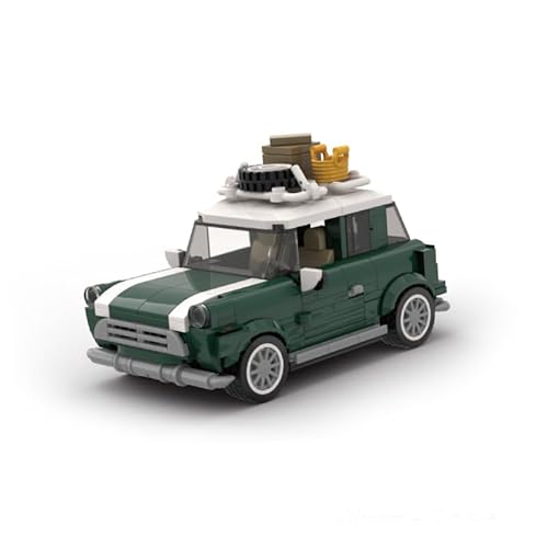 JVAVNE Retro Camper Auto Bausteine Set mit Schaukasten, Modulare Mini Sportwagen Bausteine, Auto Sammelbares Spielzeug, Geschenk für Erwachsene und Kinder, 356 Teile von JVAVNE