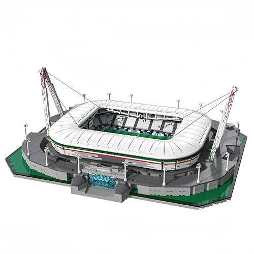 JVAVNE Serie A Fußball Creator Experte Allianz Architektur Stadion Bausteine Set, 3638 Teile Fußball Juventus Stadion BAU Modell Spielzeug für Fans, Haus Büro Dekoration für Erwachsene Jugendliche von JVAVNE