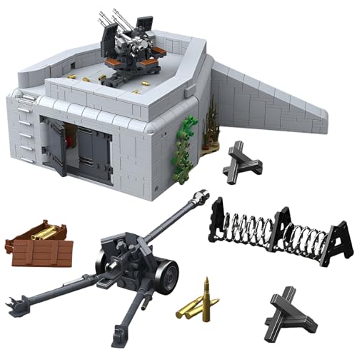 JVAVNE Technik Militärische Festung Bausteine, 1232 Teile Atlantische Verteidigungsstellung Klemmbausteine, WW2 Militär Modell Bausatz, Geschenke für Erwachsene und Militärfans JVAVNE Technik Militärische Festung Bausteine, 1232 Teile Atlantische Verteidigungsstellung Klemmbausteine, WW2 Militär Modell Bausatz, Geschenke für Erwachsene und Militärfans von JVAVNE