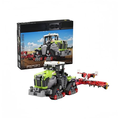 JVAVNE Technik Stadtbau Kettenharvester Traktor Baustein-Kits 1336Teile, CLAA* XERIONN 5000 TRAC TS Modellbau-Kit, MOC LKW Landmaschinen Fahrzeuge Set Spielzeug Geschenk für Erwachsene und Kinder. von JVAVNE