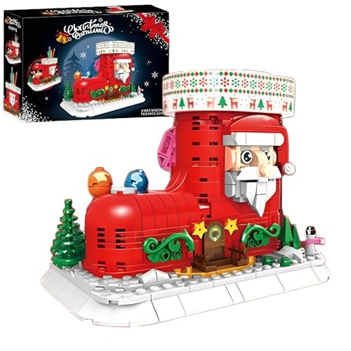 JVAVNE Weihnachts Bausteine, 396 Teile Weihnachtsmann Socken Klemmbausteine, Weihnachts Bauspielzeug, Festival Architektur Bausatz Modell, Geschenk für Erwachsene und Kinder JVAVNE Weihnachts Bausteine, 396 Teile Weihnachtsmann Socken Klemmbausteine, Weihnachts Bauspielzeug, Festival Architektur Bausatz Modell, Geschenk für Erwachsene und Kinder von JVAVNE