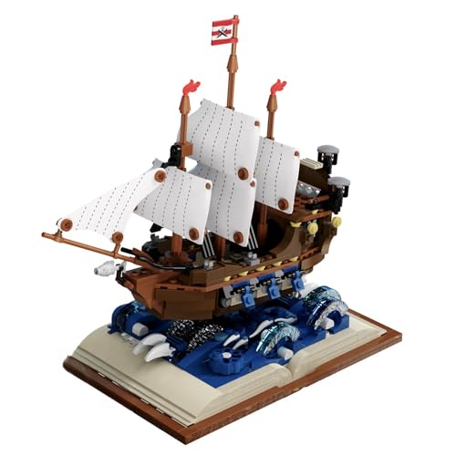 Piratenschiff Bausteine Set, Magisches Buh Battleship Empire Piratenschiff Spielzeug Klemmbausteine Kit, mittelalterliches Wikingerschiff Boot Modell Bausteine für Erwachsene, Heim Dekor, 925Teile von JVAVNE