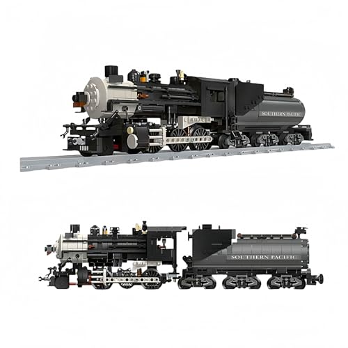 Technik Zug Lokomotive Bausteine Set, 1136 Teile GN5700 Retro Dampflokomotive Zug Klemmbausteine Bausatz für Jugendliche Erwachsene mit Gleisen, Stadt Güterverkehr Fahrzeug Modell Spielzeug Geschenk von JVAVNE