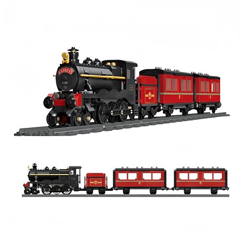 Technik Zug Lokomotive Bausteine Set, 789 Teile GWR Retro Dampflokomotive Zug Klemmbausteine Bausatz für Jugendliche Erwachsene mit Gleisen, Stadt Güterverkehr Fahrzeug Modell Spielzeug Geschenk von JVAVNE