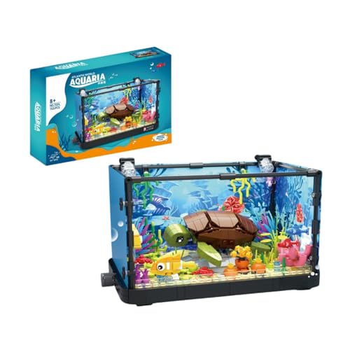 Tiere Bausteine Set, Kompatibel Leg0 Aquarium Meer Meeresschildkröte Fisch Fische Tank Klemmbausteine Bausatz, Korallen Benthic Flora Modell Spielzeug Geschenk für Erwachsene Kinder 8+ 753 Teile von JVAVNE