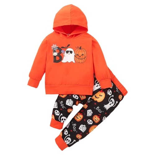 JVHYANFUL Kinder Halloween Kürbis Kostüm Kapuzenanzug mit Fußstulpen - Langarm Overall & Gestreifte Strumpfhose, Karnevalskostüm Pumpkin Strampler für Babys Mädchen Jungen Partys und Herbstfest JVHYANFUL Kinder Halloween Kürbis Kostüm Kapuzenanzug mit Fußstulpen - Langarm Overall & Gestreifte Strumpfhose, Karnevalskostüm Pumpkin Strampler für Babys Mädchen Jungen Partys und Herbstfest von JVHYANFUL