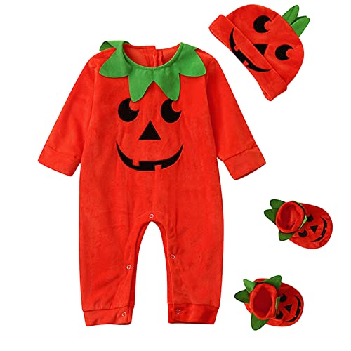 Neugeborene Baby Mädchen Kleidung Set Unisex Kürbis Halloween Kostüm Kinder Reißverschluss Fleece Langarm Strampler Jumpsuit mit Kapuze Streifen Strumpfhose 2 Stück Karneval Cosplay 0-24 Monate Neugeborene Baby Mädchen Kleidung Set Unisex Kürbis Halloween Kostüm Kinder Reißverschluss Fleece Langarm Strampler Jumpsuit mit Kapuze Streifen Strumpfhose 2 Stück Karneval Cosplay 0-24 Monate von JVHYANFUL