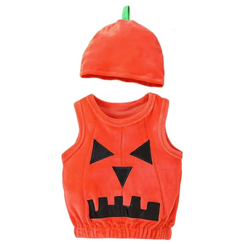 Neugeborene Baby Mädchen Kleidung Set Unisex Kürbis Halloween Kostüm Kinder Reißverschluss Fleece Langarm Strampler Jumpsuit mit Kapuze Streifen Strumpfhose 2 Stück Karneval Cosplay 0-24 Monate Neugeborene Baby Mädchen Kleidung Set Unisex Kürbis Halloween Kostüm Kinder Reißverschluss Fleece Langarm Strampler Jumpsuit mit Kapuze Streifen Strumpfhose 2 Stück Karneval Cosplay 0-24 Monate von JVHYANFUL