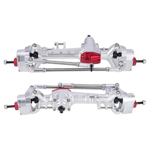 Kompatibel Mit Axial Für SCX10 III 1/10 RC-Autoteile, Doppel-Servohalterung, Lenkstange Vorne Und Hinten, Mit Konstanter Geschwindigkeits-Antriebsschaltung Vorder Hinterachse RC(Silver,Front and Rear) Kompatibel Mit Axial Für SCX10 III 1/10 RC-Autoteile, Doppel-Servohalterung, Lenkstange Vorne Und Hinten, Mit Konstanter Geschwindigkeits-Antriebsschaltung Vorder Hinterachse RC(Silver,Front and Rear) von JVRWSC