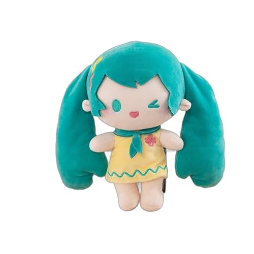 JWKLYZH Mi ku Kuscheltier Hatsune Mi ku Plush Figur Kawaii Plüsch Stofftier Kuscheltier Puppe Geschenk Cartoon Anime Stofftier Geschenke Für Kinder Anime Kuscheltier für Kinder ab 1 Jahren 22CM von JWKLYZH