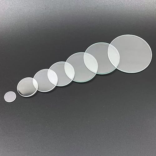 6 Stück optische Glaslinsen mit Durchmesser 212226mm, for optische Lichtdeflektorlinsen, dicke 1mm optische Linsen mit hoher Lichtdurchlässigkeit(18mm) von JWOO