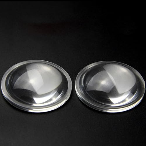 Konvexe Linse aus Projektorglas, Durchmesser 28 mm, Höhe 9,8 mm, gute Vergrößerungsfunktion, optisches Glaslinsen-Set, 2 Stück Konvexe Linse aus Projektorglas, Durchmesser 28 mm, Höhe 9,8 mm, gute Vergrößerungsfunktion, optisches Glaslinsen-Set, 2 Stück von JWOO