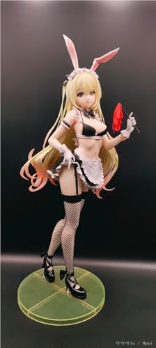 JWQWBRNL 1/4 Bunny Girl Ecchi Figur Hentai Figur nsfw Anime Girl Figur Süße Puppe Dekor Modell Cartoon Sammlung Abnehmbare Kleidung 45cm/17,7in(Hard Chest) von JWQWBRNL