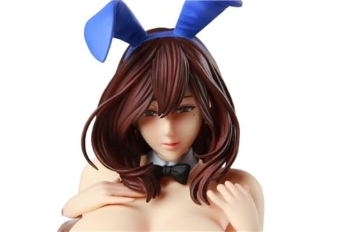 JWQWBRNL Bunny Girl Anime-Actionfigur, Ecchi-Figur, NSFW-Zeichentrickfigur, Statue, Figur, realistisches Sammlermodell, Spielzeug for Erwachsene, weiche Brust, 41 cm(Blue) von JWQWBRNL