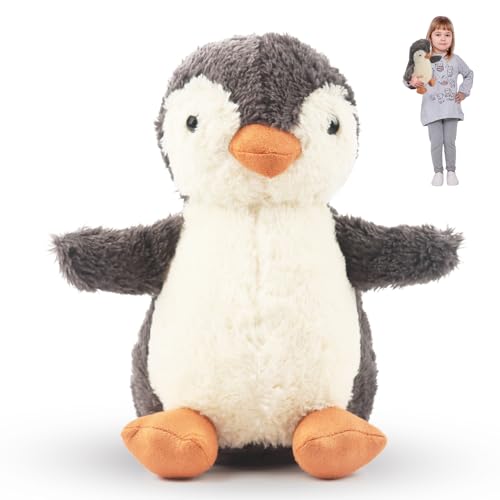 JWTRSVTY 23 cm Penguin Flauschiges Stofftier, Kuscheltier Pinguin Plüschtier Kinder, Cartoon Pinguin Stofftier Kuscheltier, Pudgy Penguins Plush Mädchen Jungen für Schmusetier Kuscheltier Liebhaber von JWTRSVTY